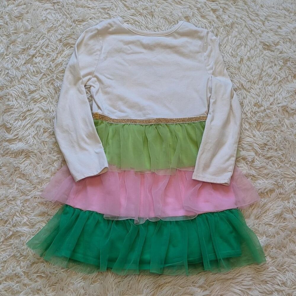 Wonder Nation Girls Size 5T St Patricks Rainbow Long Sleeve Tutu Dress - Picture 4 of 4